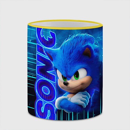 Кружка цветная Sonik / 3D-Желтый кант – фото 2