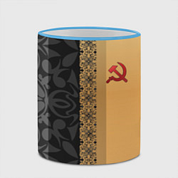 Кружка 3D СССР, цвет: 3D-небесно-голубой кант — фото 2
