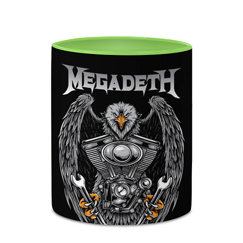 Кружка цветная Megadeth / 3D-Белый + светло-зеленый – фото 2