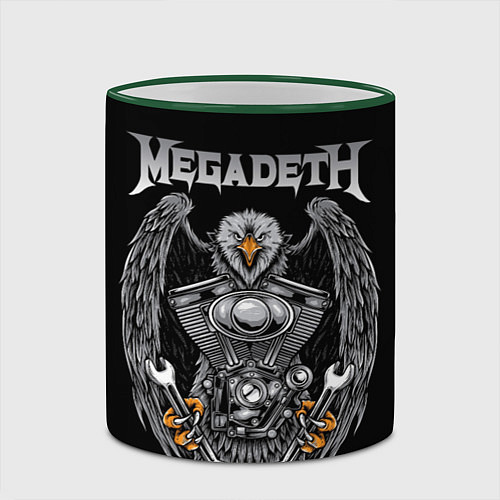 Кружка цветная Megadeth / 3D-Зеленый кант – фото 2