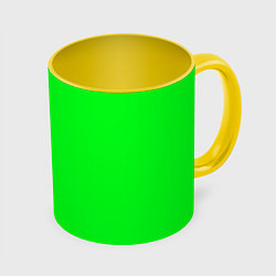 Кружка 3D Billie Eilish, цвет: 3D-белый + желтый