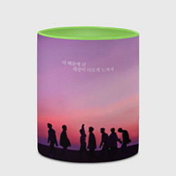 Кружка 3D BTS, цвет: 3D-белый + светло-зеленый — фото 2