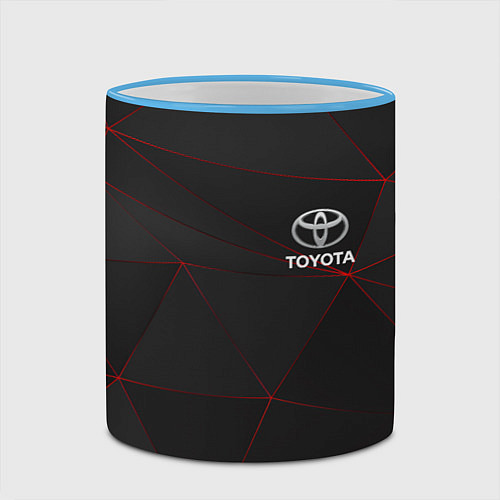Кружка цветная TOYOTA / 3D-Небесно-голубой кант – фото 2