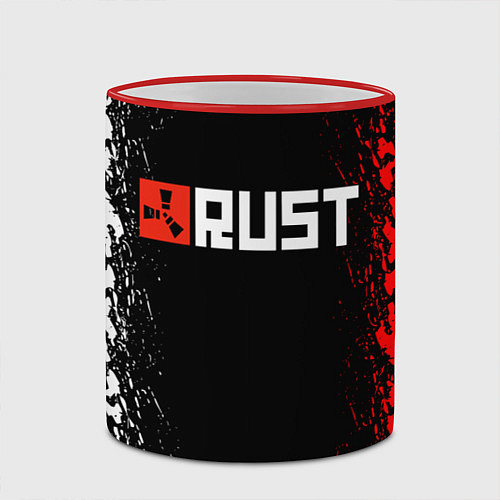 Кружка цветная RUST / 3D-Красный кант – фото 2
