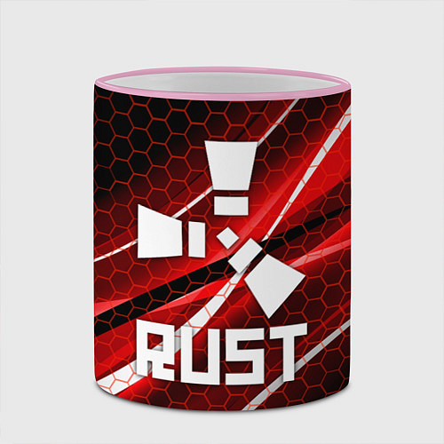 Кружка цветная RUST / 3D-Розовый кант – фото 2