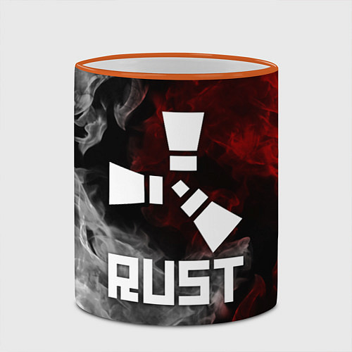 Кружка цветная RUST / 3D-Оранжевый кант – фото 2