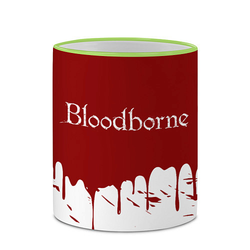 Кружка цветная Bloodborne / 3D-Светло-зеленый кант – фото 2