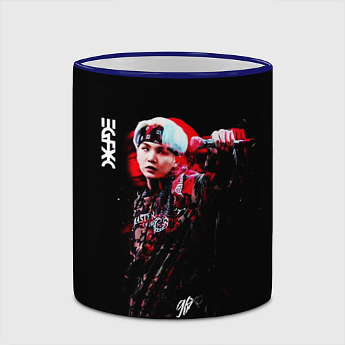 Кружка цветная BTS / 3D-Синий кант – фото 2