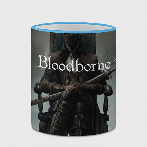 Кружка цветная Bloodborne / 3D-Небесно-голубой кант – фото 2