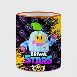 Кружка 3D BRAWL STARS SPROUT, цвет: 3D-оранжевый кант — фото 2