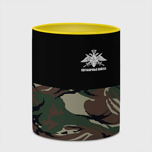 Кружка цветная Пограничные Войска камуфляж / 3D-Белый + желтый – фото 2
