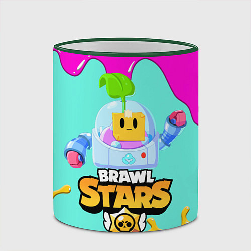 Кружка цветная BRAWL STARS SPROUT / 3D-Зеленый кант – фото 2