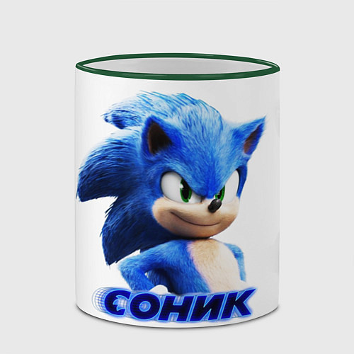 Кружка цветная SONIC / 3D-Зеленый кант – фото 2