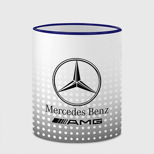 Кружка цветная Mercedes-Benz / 3D-Синий кант – фото 2