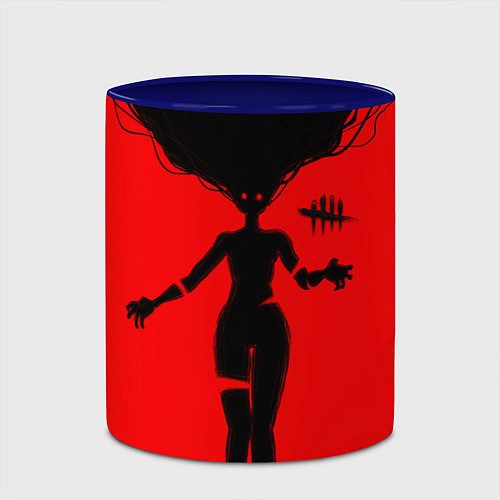 Кружка цветная Dead by Daylight / 3D-Белый + синий – фото 2