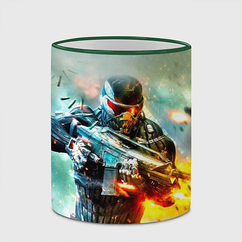 Кружка цветная CRYSIS / 3D-Зеленый кант – фото 2