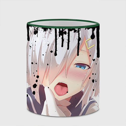 Кружка цветная AHEGAO / 3D-Зеленый кант – фото 2