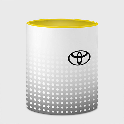 Кружка цветная Toyota / 3D-Белый + желтый – фото 2