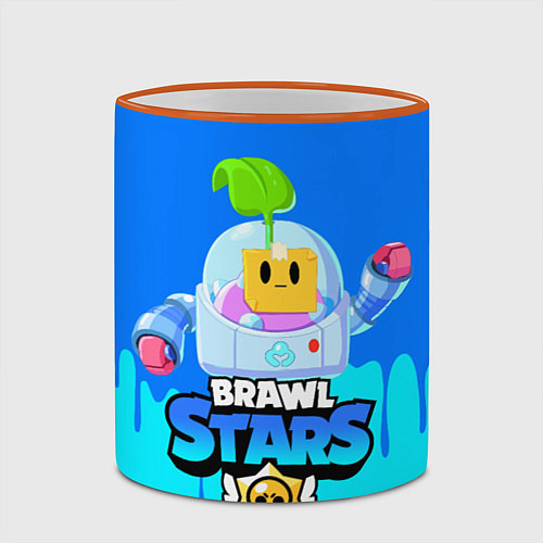 Кружка цветная Brawl Stars SPROUT / 3D-Оранжевый кант – фото 2