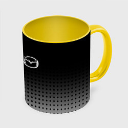 Кружка 3D Mazda, цвет: 3D-белый + желтый