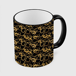Кружка 3D Versace, цвет: 3D-черный кант