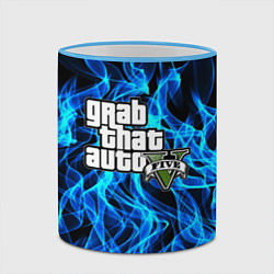 Кружка 3D GTA5, цвет: 3D-небесно-голубой кант — фото 2