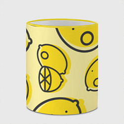 Кружка 3D Лимончики, цвет: 3D-желтый кант — фото 2