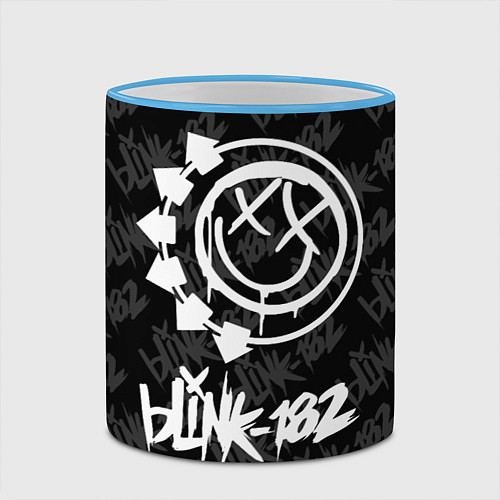 Кружка цветная Blink-182 4 / 3D-Небесно-голубой кант – фото 2