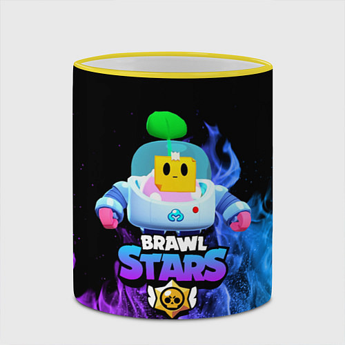 Кружка цветная Brawl Stars SPROUT / 3D-Желтый кант – фото 2