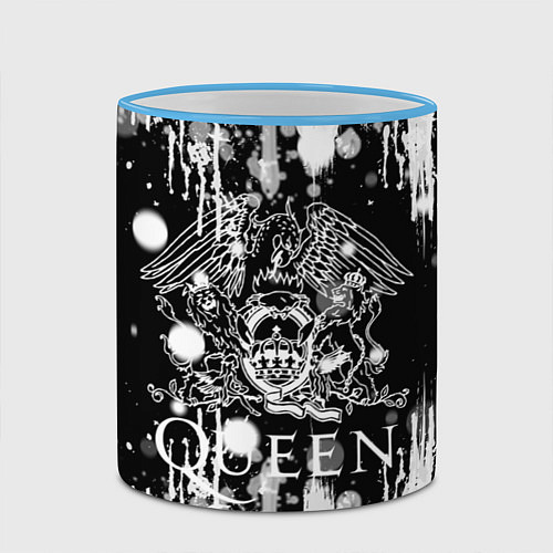 Кружка цветная QUEEN / 3D-Небесно-голубой кант – фото 2