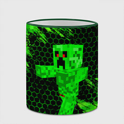 Кружка 3D MINECRAFT CREEPER, цвет: 3D-зеленый кант — фото 2
