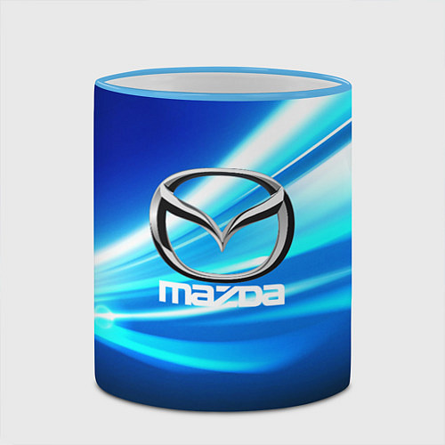 Кружка цветная MAZDA / 3D-Небесно-голубой кант – фото 2