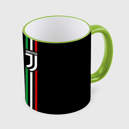 Кружка цветная JUVENTUS / 3D-Светло-зеленый кант – фото 1