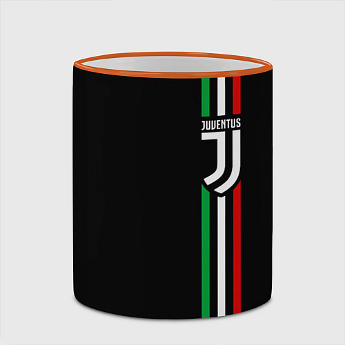 Кружка цветная JUVENTUS / 3D-Оранжевый кант – фото 2