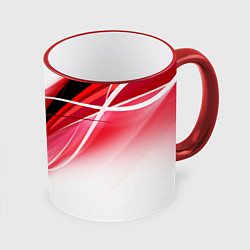 Кружка 3D GEOMETRY STRIPES RED, цвет: 3D-красный кант