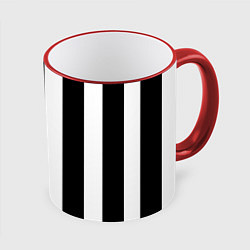 Кружка 3D Полоска, цвет: 3D-красный кант