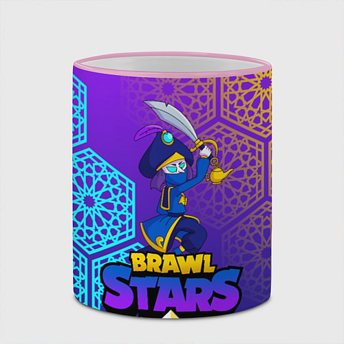 Кружка цветная MORTIS BRAWL STARS / 3D-Розовый кант – фото 2