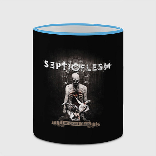 Кружка цветная Septicflesh / 3D-Небесно-голубой кант – фото 2