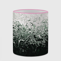 Кружка 3D Разводы жидкость абстракция, цвет: 3D-розовый кант — фото 2