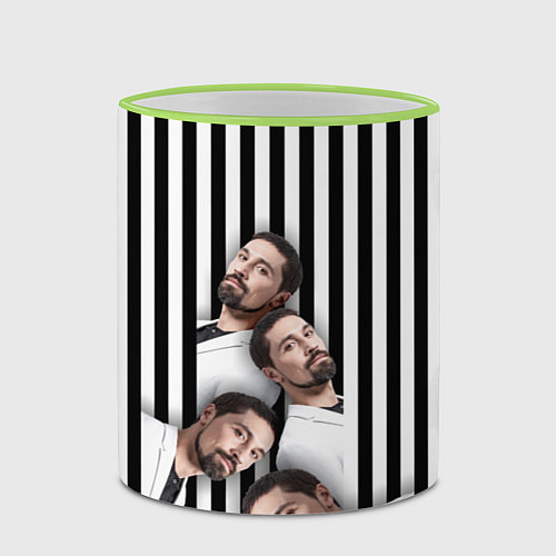 Кружка цветная Дима Билин / 3D-Светло-зеленый кант – фото 2