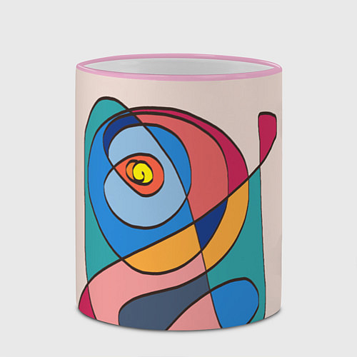 Кружка цветная Абстракция полет фантазии / 3D-Розовый кант – фото 2