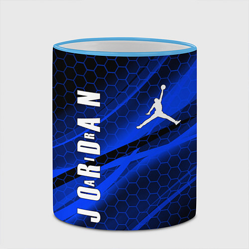 Кружка цветная MICHAEL JORDAN AIR / 3D-Небесно-голубой кант – фото 2