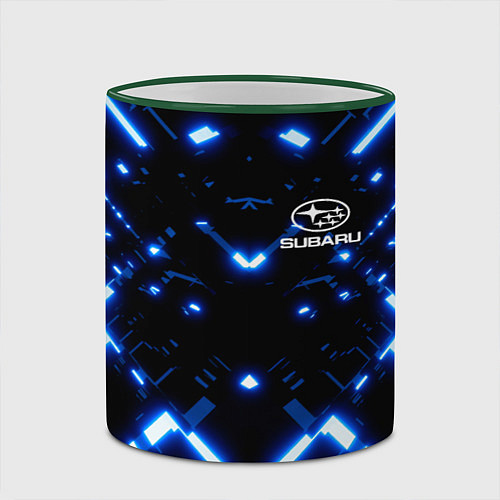 Кружка цветная SUBARU / 3D-Зеленый кант – фото 2