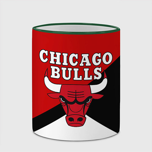 Кружка цветная CHICAGO BULLS / 3D-Зеленый кант – фото 2