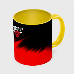 Кружка 3D CHICAGO BULLS, цвет: 3D-белый + желтый