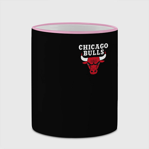 Кружка цветная CHICAGO BULLS / 3D-Розовый кант – фото 2