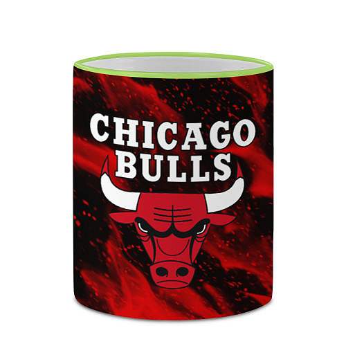 Кружка цветная CHICAGO BULLS / 3D-Светло-зеленый кант – фото 2