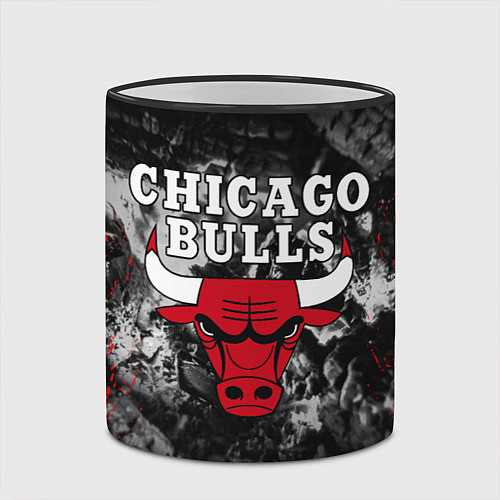 Кружка цветная CHICAGO BULLS / 3D-Черный кант – фото 2