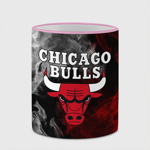 Кружка цветная CHICAGO BULLS / 3D-Розовый кант – фото 2