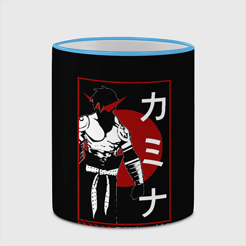 Кружка цветная Гуррен Лаганн Камина / 3D-Небесно-голубой кант – фото 2